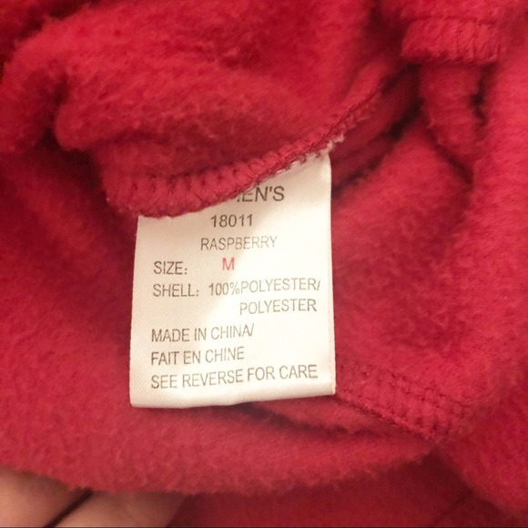 Woolrich Raspberry Pink Full Zip Fleece Sweater Vest Women's Size Medium - Picture 2 of 6